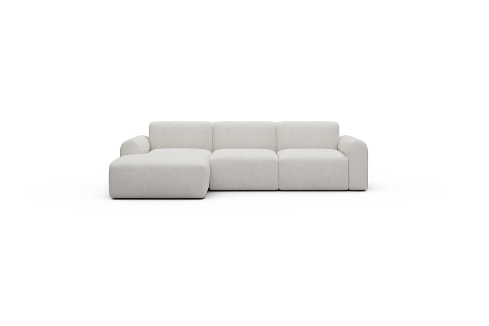 Rund Casual Modular Sofa - Configurations 1 - C3L - 194 x 152 cm - Chaise + 2 Seater - 574 Vivus Dusty Off White