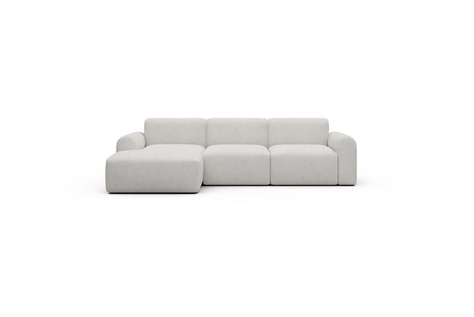 Rund Casual Modular Sofa - Configurations 1 - C3L - 194 x 152 cm - Chaise + 2 Seater - 574 Vivus Dusty Off White