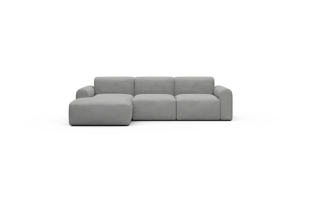 Rund Casual Modular Sofa - Configurations 1 - C3L - 194 x 152 cm - Chaise + 2 Seater - 764 Cura Sand Grey