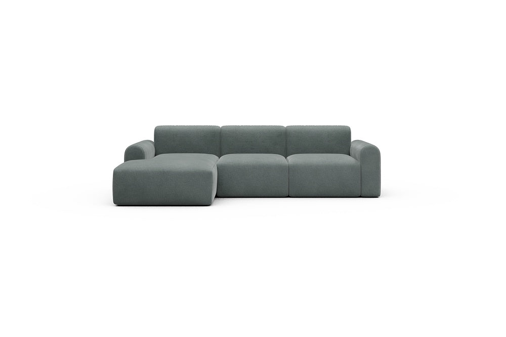 Rund Casual Modular Sofa - Configurations 1 - C3L - 194 x 152 cm - Chaise + 2 Seater - 812 Smooth Smooth Silver Grey