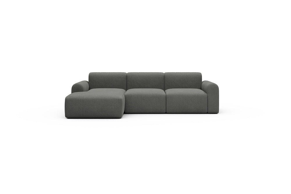 Rund Casual Modular Sofa - Configurations 1 - C3L - 194 x 152 cm - Chaise + 2 Seater - 852 Mahoga Seal Grey