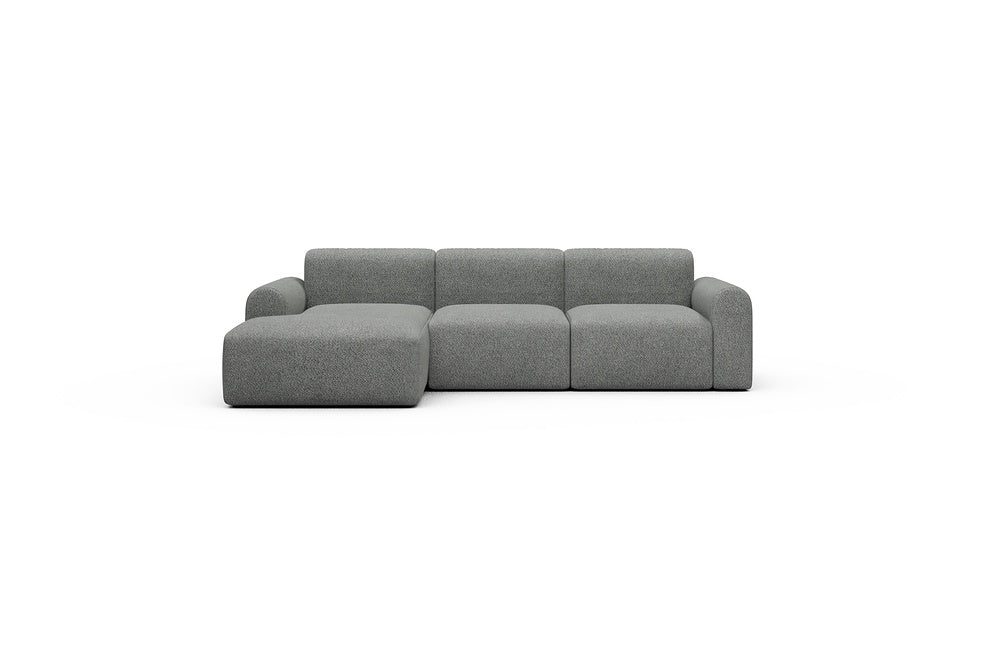 Rund Casual Modular Sofa - Configurations 1 - C3L - 194 x 152 cm - Chaise + 2 Seater - 868 Vanora Warm Grey