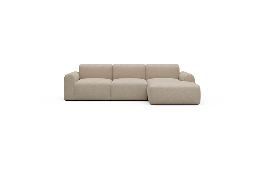 Rund Casual Modular Sofa - Configurations 1 - C4L - 266 x 152 cm - 2 Seater + Chaise - 410 Esina Almond Beige