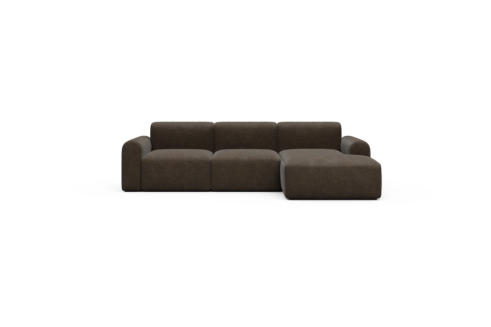 Rund Casual Modular Sofa - Configurations 1 - C4L - 266 x 152 cm - 2 Seater + Chaise - 411 Esina Cedar Brown