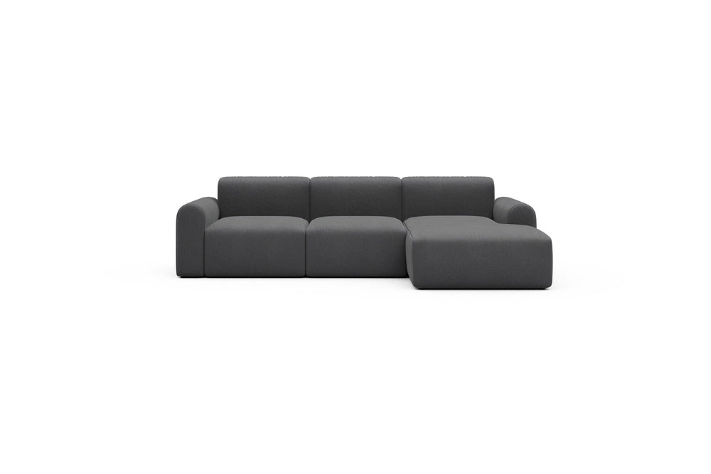 Rund Casual Modular Sofa - Configurations 1 - C4L - 266 x 152 cm - 2 Seater + Chaise - 441 Satya Warm Zinc