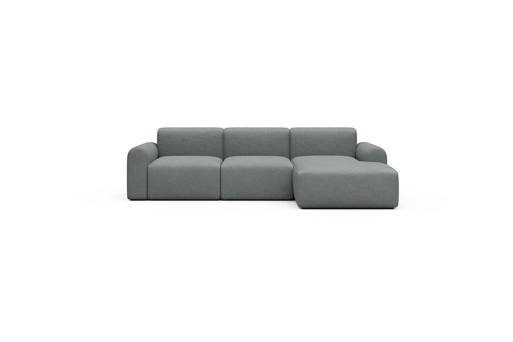 Rund Casual Modular Sofa - Configurations 1 - C4L - 266 x 152 cm - 2 Seater + Chaise - 485 Denari Soft Grey
