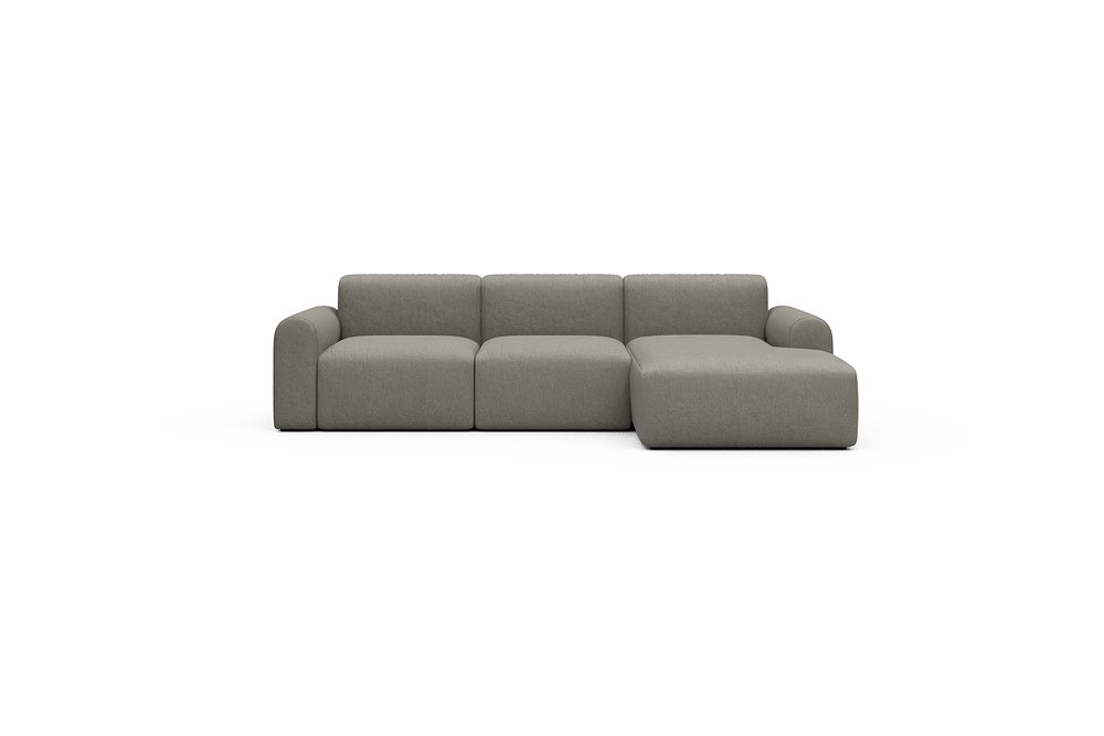 Rund Casual Modular Sofa - Configurations 1 - C4L - 266 x 152 cm - 2 Seater + Chaise - 486 Denari Warm Grey