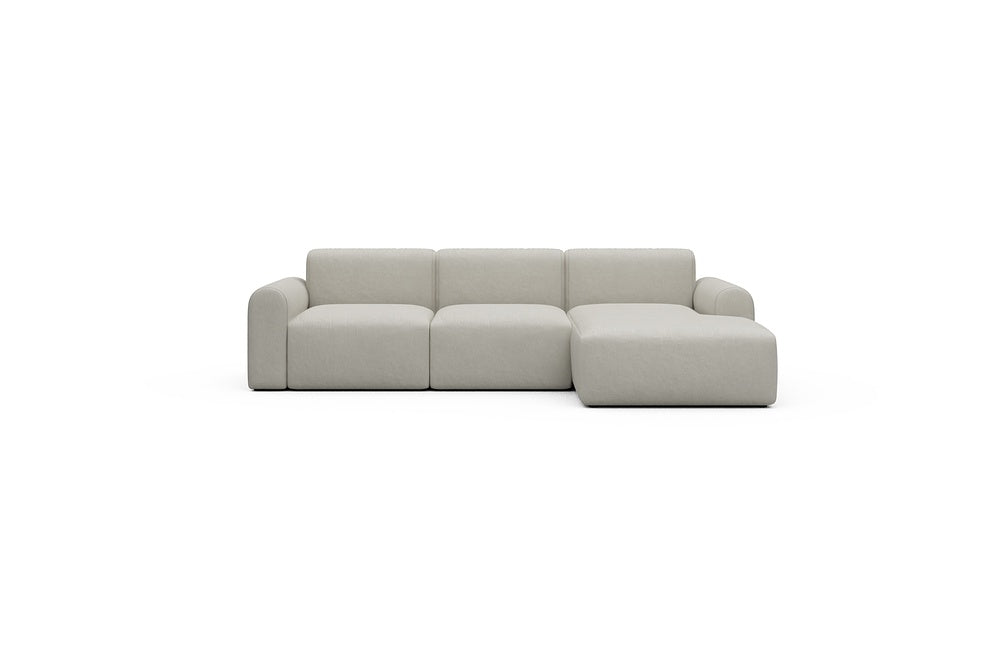 Rund Casual Modular Sofa - Configurations 1 - C4L - 266 x 152 cm - 2 Seater + Chaise - 487 Denari Clean Beige