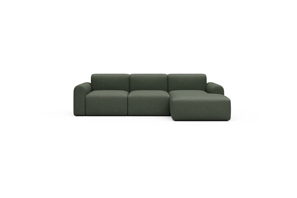 Rund Casual Modular Sofa - Configurations 1 - C4L - 266 x 152 cm - 2 Seater + Chaise - 488 Denari Forest Green