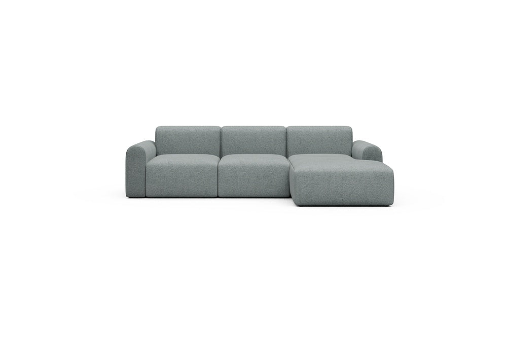 Rund Casual Modular Sofa - Configurations 1 - C4L - 266 x 152 cm - 2 Seater + Chaise - 499 Casone Light mixed Green