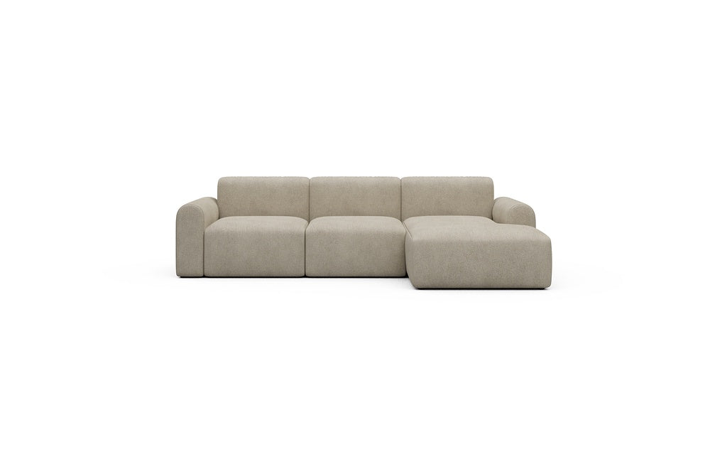 Rund Casual Modular Sofa - Configurations 1 - C4L - 266 x 152 cm - 2 Seater + Chaise - 539 Bouclé Beige