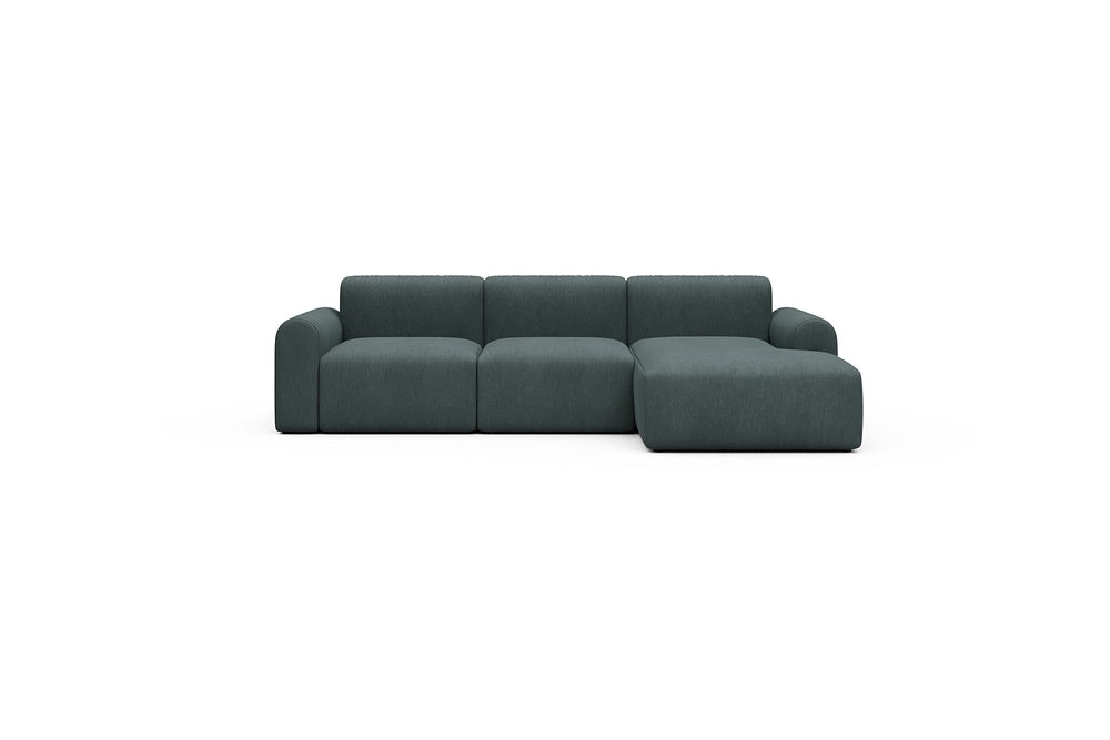 Rund Casual Modular Sofa - Configurations 1 - C4L - 266 x 152 cm - 2 Seater + Chaise - 573 Vivus Dusty Blue