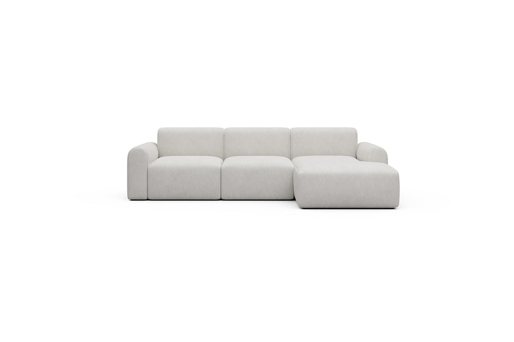 Rund Casual Modular Sofa - Configurations 1 - C4L - 266 x 152 cm - 2 Seater + Chaise - 574 Vivus Dusty Off White