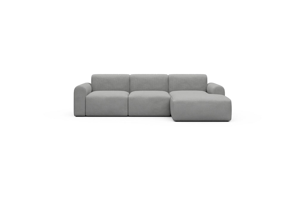 Rund Casual Modular Sofa - Configurations 1 - C4L - 266 x 152 cm - 2 Seater + Chaise - 764 Cura Sand Grey