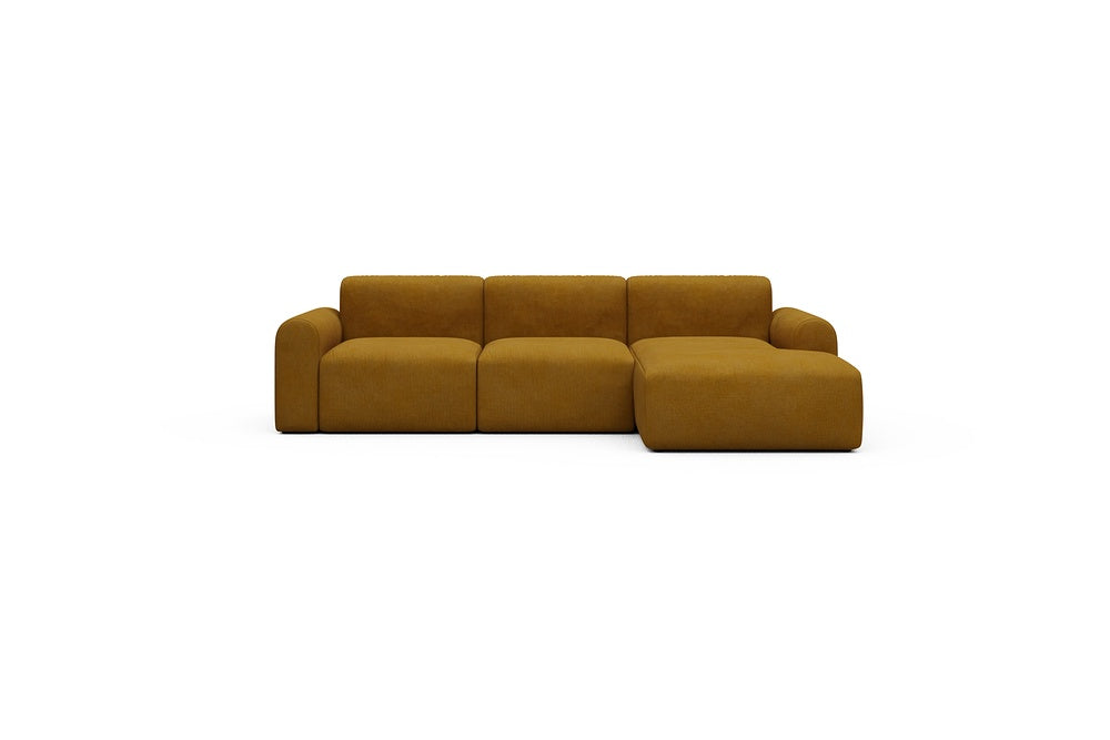 Rund Casual Modular Sofa - Configurations 1 - C4L - 266 x 152 cm - 2 Seater + Chaise - 767 Cura Apricot