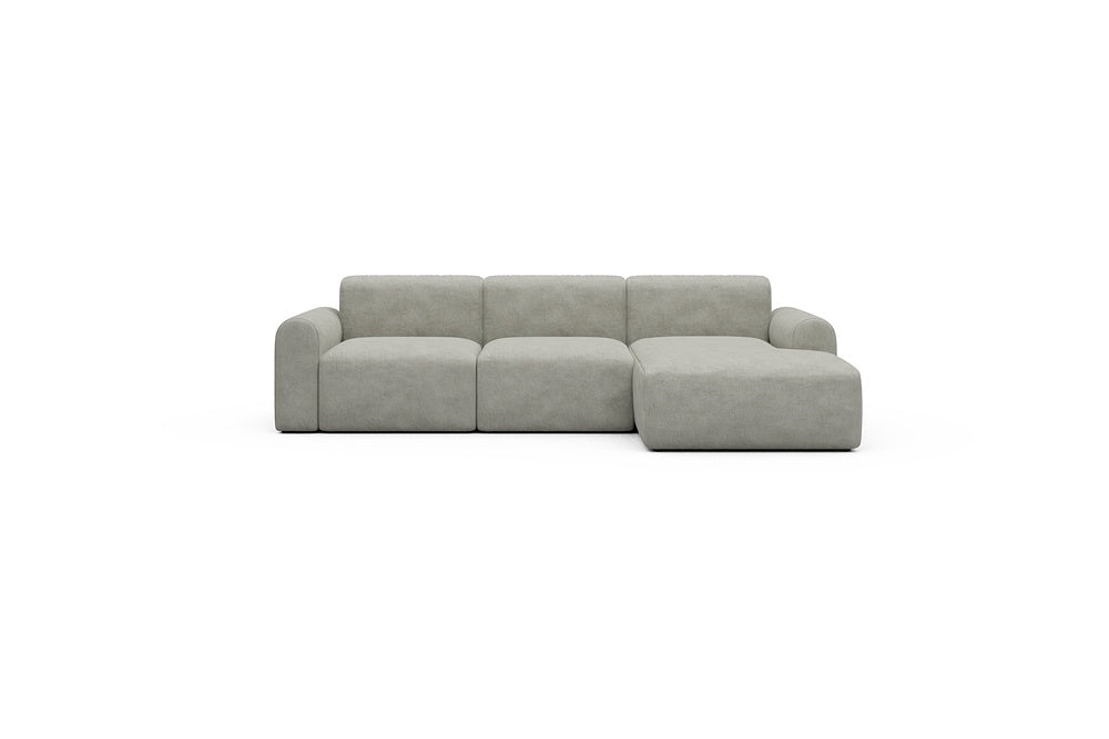 Rund Casual Modular Sofa - Configurations 1 - C4L - 266 x 152 cm - 2 Seater + Chaise - 773 Carreno Moon Stone White