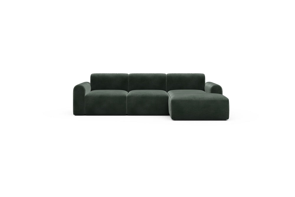 Rund Casual Modular Sofa - Configurations 1 - C4L - 266 x 152 cm - 2 Seater + Chaise - 814 Smooth Laural Green
