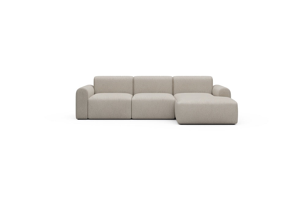 Rund Casual Modular Sofa - Configurations 1 - C4L - 266 x 152 cm - 2 Seater + Chaise - 816 Aivi Lace Beige