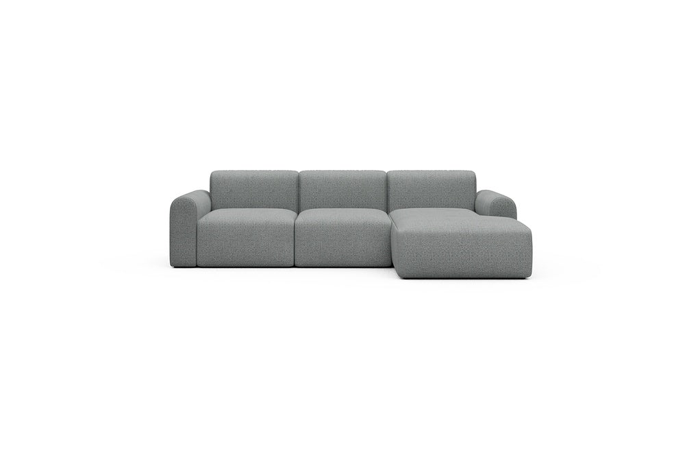 Rund Casual Modular Sofa - Configurations 1 - C4L - 266 x 152 cm - 2 Seater + Chaise - 819 Aivi Gravel Grey