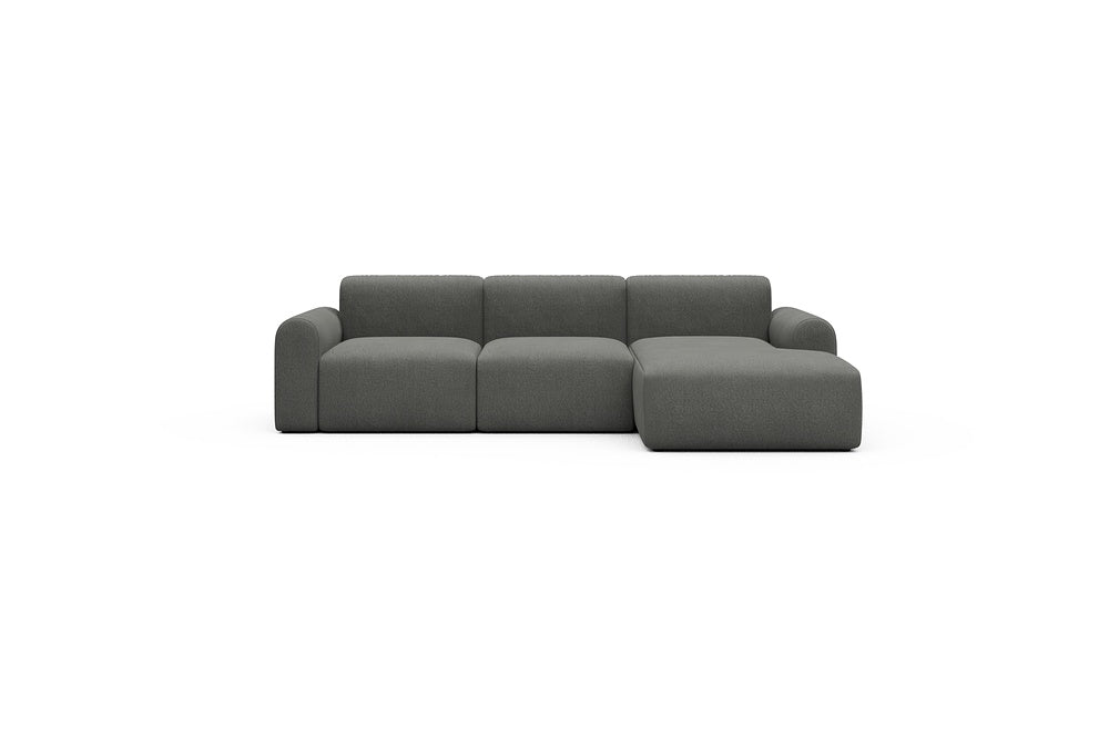 Rund Casual Modular Sofa - Configurations 1 - C4L - 266 x 152 cm - 2 Seater + Chaise - 852 Mahoga Seal Grey