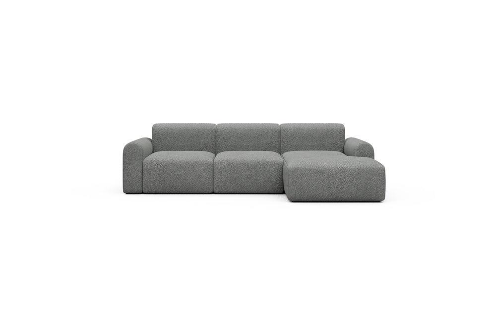Rund Casual Modular Sofa - Configurations 1 - C4L - 266 x 152 cm - 2 Seater + Chaise - 868 Vanora Warm Grey