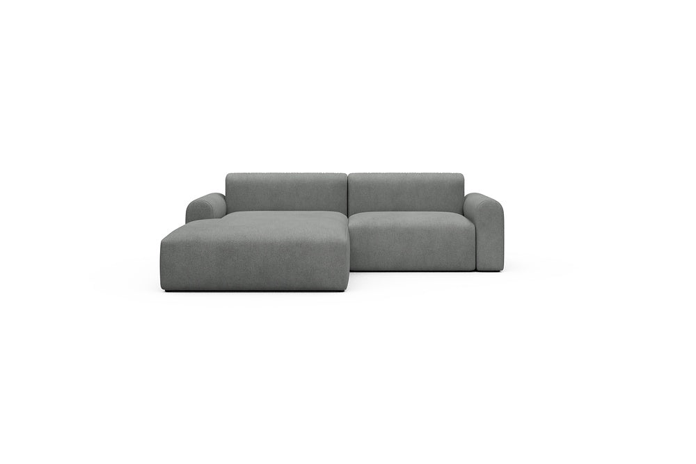 Rund Casual Modular Sofa - Configurations 1 - D1L - 240 x 188 cm - Chaise + 1,5 Seater - 533 Bouclé Ash Grey