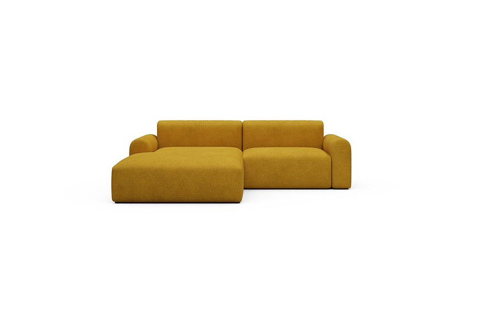 Rund Casual Modular Sofa - Configurations 1 - D1L - 240 x 188 cm - Chaise + 1,5 Seater - 536 Bouclé Ochre