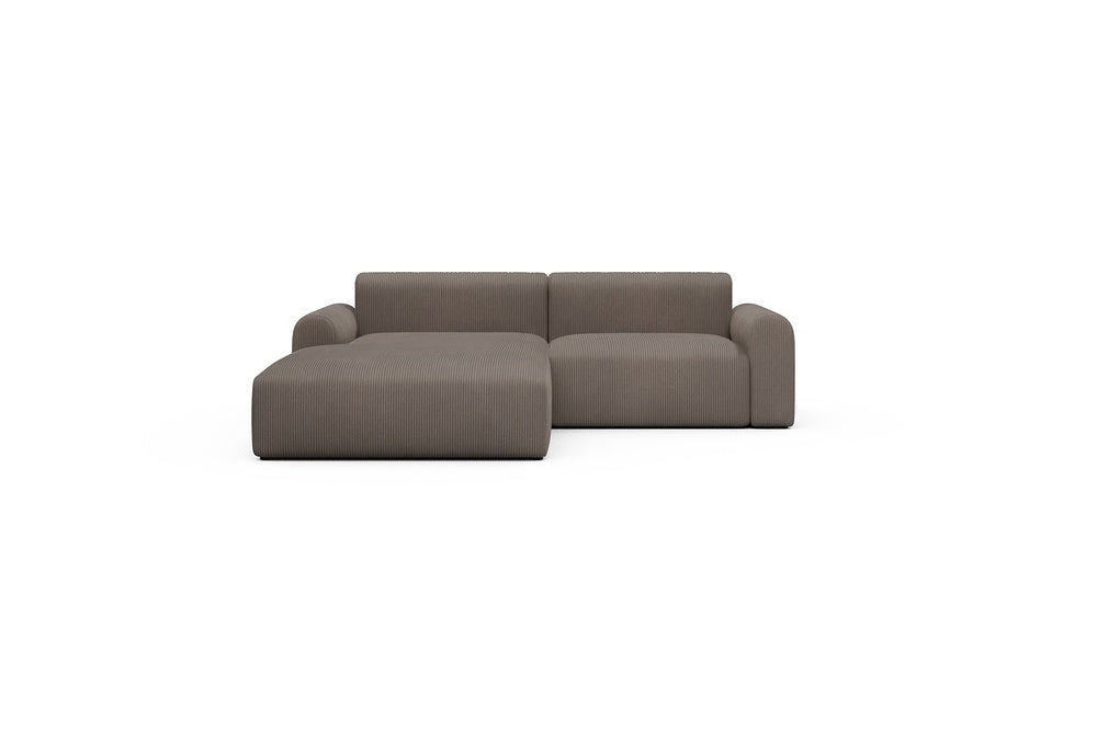 Rund Casual Modular Sofa - Configurations 1 - D1L - 240 x 188 cm - Chaise + 1,5 Seater - 596 Corduroy Mocha