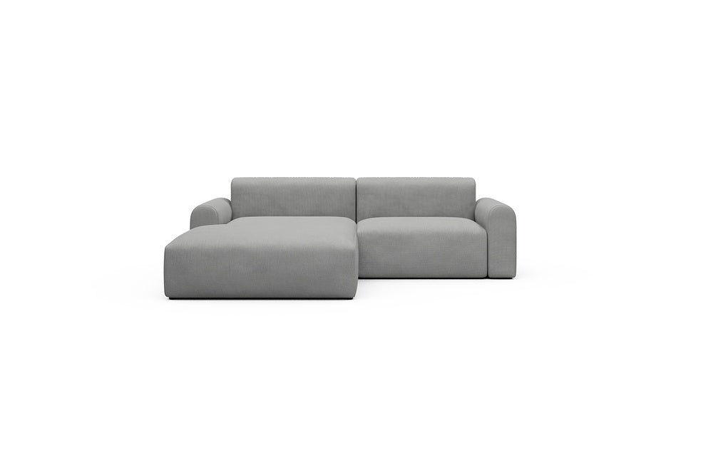 Rund Casual Modular Sofa - Configurations 1 - D1L - 240 x 188 cm - Chaise + 1,5 Seater - 764 Cura Sand Grey
