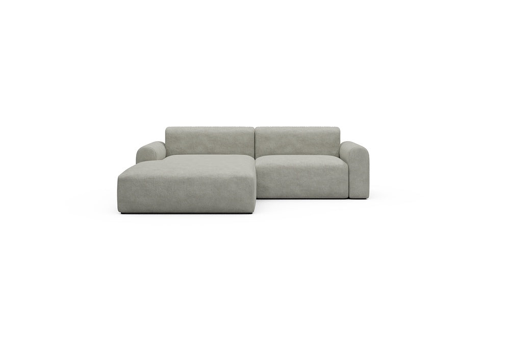 Rund Casual Modular Sofa - Configurations 1 - D1L - 240 x 188 cm - Chaise + 1,5 Seater - 773 Carreno Moon Stone White