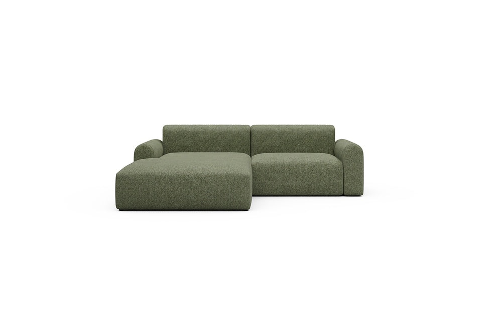 Rund Casual Modular Sofa - Configurations 1 - D1L - 240 x 188 cm - Chaise + 1,5 Seater - 775 Carreno Vivid Green