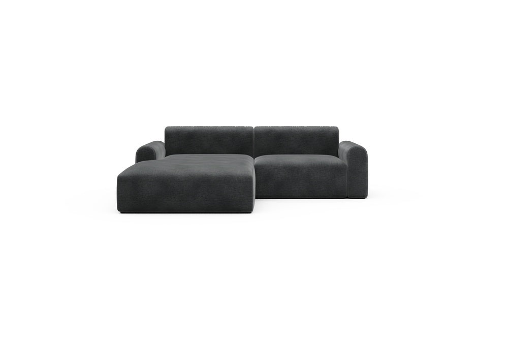 Rund Casual Modular Sofa - Configurations 1 - D1L - 240 x 188 cm - Chaise + 1,5 Seater - 811 Smooth Deep Warm Grey