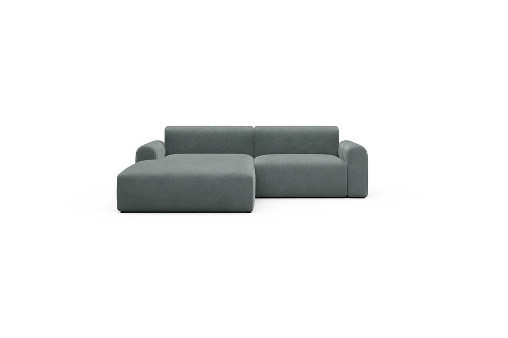 Rund Casual Modular Sofa - Configurations 1 - D1L - 240 x 188 cm - Chaise + 1,5 Seater - 812 Smooth Smooth Silver Grey