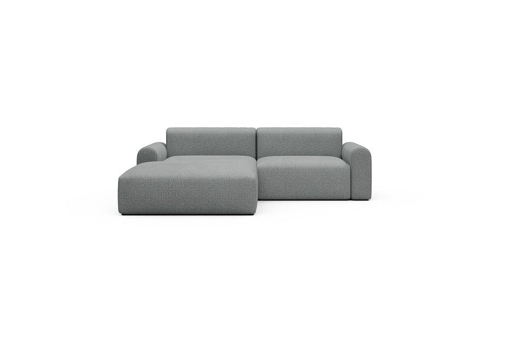 Rund Casual Modular Sofa - Configurations 1 - D1L - 240 x 188 cm - Chaise + 1,5 Seater - 819 Aivi Gravel Grey