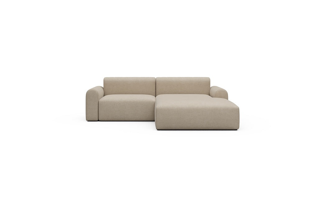 Rund Casual Modular Sofa - Configurations 1 - D2L - 240 x 188 cm - 1,5 Seater + Chaise - 410 Esina Almond Beige