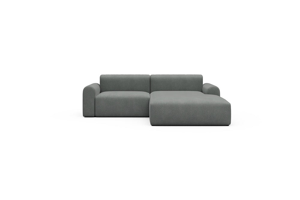 Rund Casual Modular Sofa - Configurations 1 - D2L - 240 x 188 cm - 1,5 Seater + Chaise - 440 Satya Steel Grey
