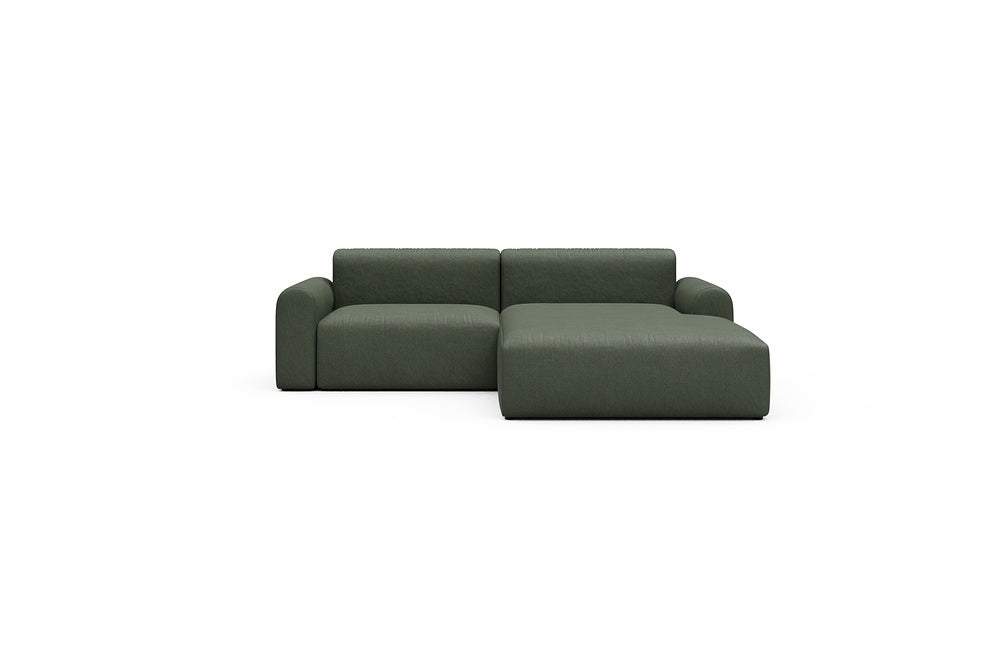 Rund Casual Modular Sofa - Configurations 1 - D2L - 240 x 188 cm - 1,5 Seater + Chaise - 488 Denari Forest Green