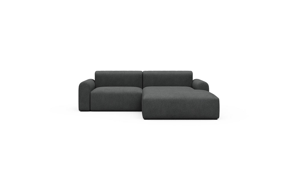 Rund Casual Modular Sofa - Configurations 1 - D2L - 240 x 188 cm - 1,5 Seater + Chaise - 529 Bouclé Charcoal