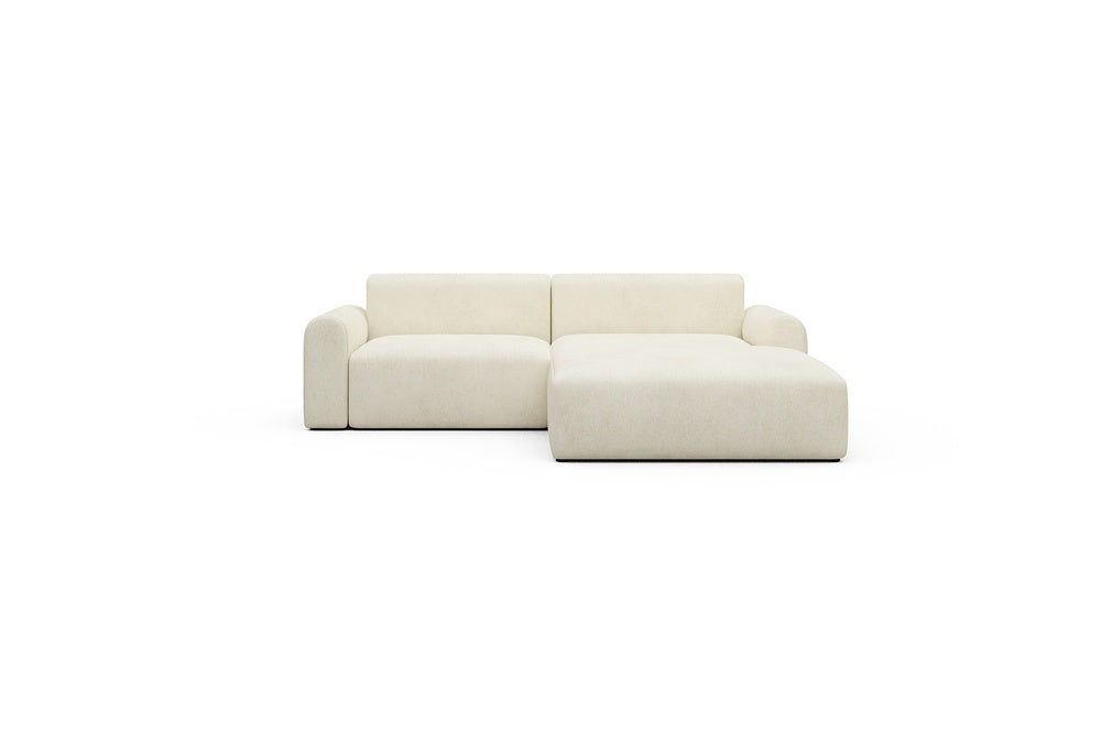 Rund Casual Modular Sofa - Configurations 1 - D2L - 240 x 188 cm - 1,5 Seater + Chaise - 531 Bouclé Off White