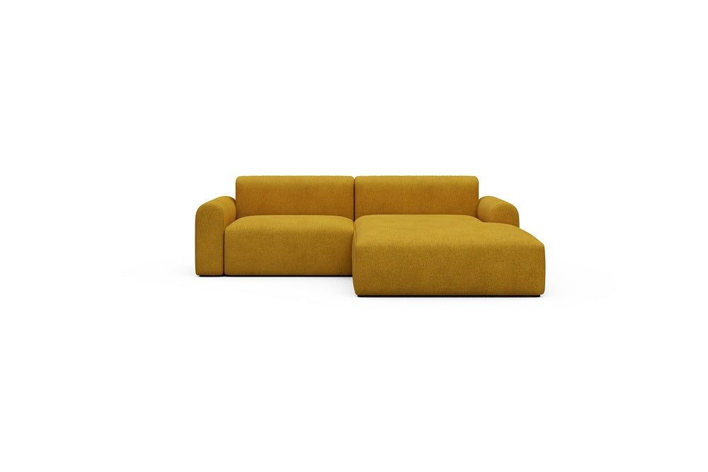 Rund Casual Modular Sofa - Configurations 1 - D2L - 240 x 188 cm - 1,5 Seater + Chaise - 536 Bouclé Ochre