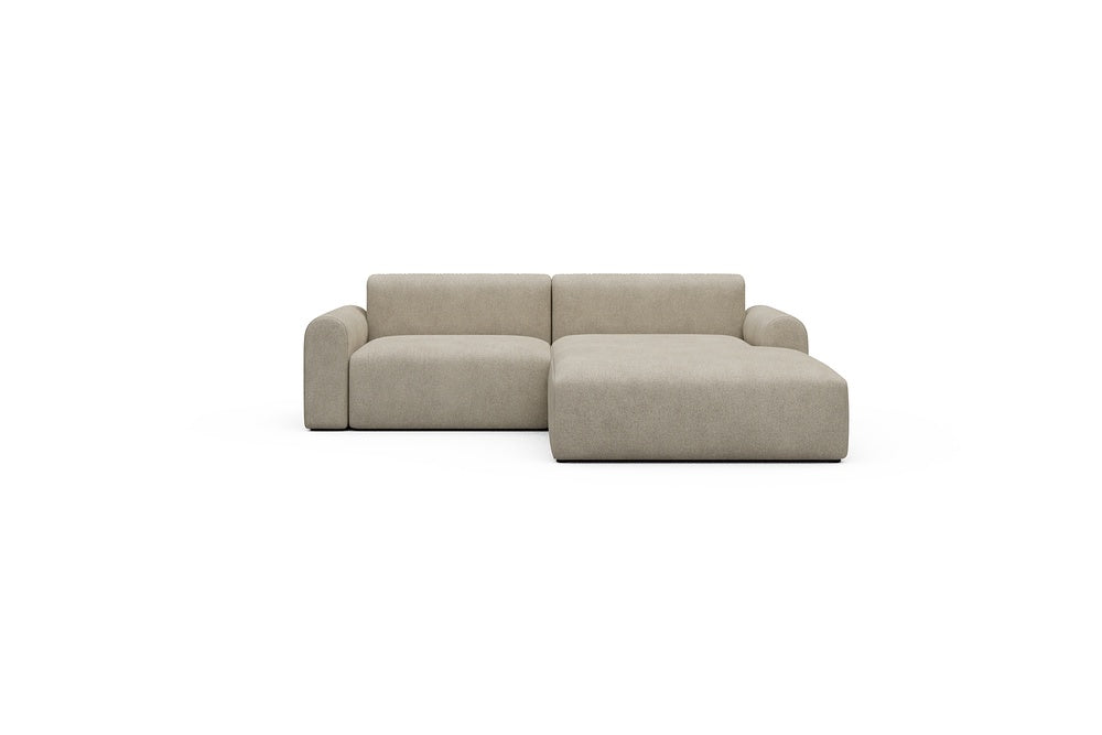 Rund Casual Modular Sofa - Configurations 1 - D2L - 240 x 188 cm - 1,5 Seater + Chaise - 539 Bouclé Beige
