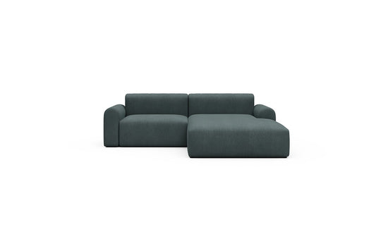 Rund Casual Modular Sofa - Configurations 1 - D2L - 240 x 188 cm - 1,5 Seater + Chaise - 573 Vivus Dusty Blue