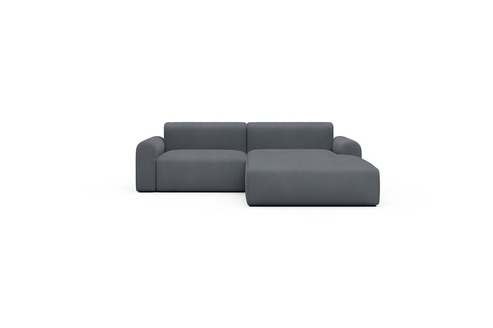 Rund Casual Modular Sofa - Configurations 1 - D2L - 240 x 188 cm - 1,5 Seater + Chaise - 592 Corduroy Silvermist