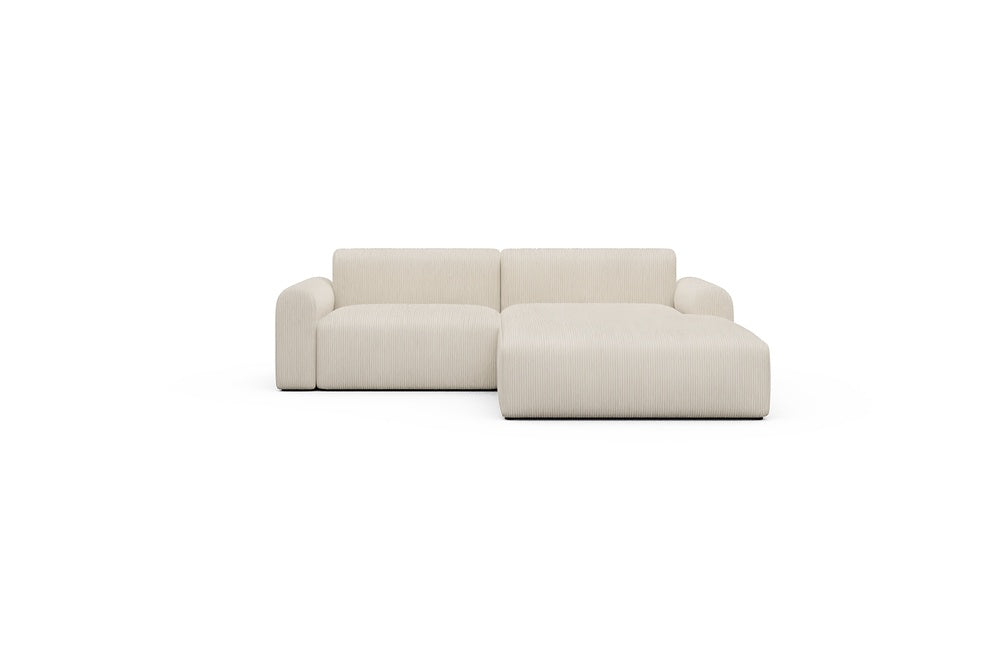 Rund Casual Modular Sofa - Configurations 1 - D2L - 240 x 188 cm - 1,5 Seater + Chaise - 594 Corduroy Ivory