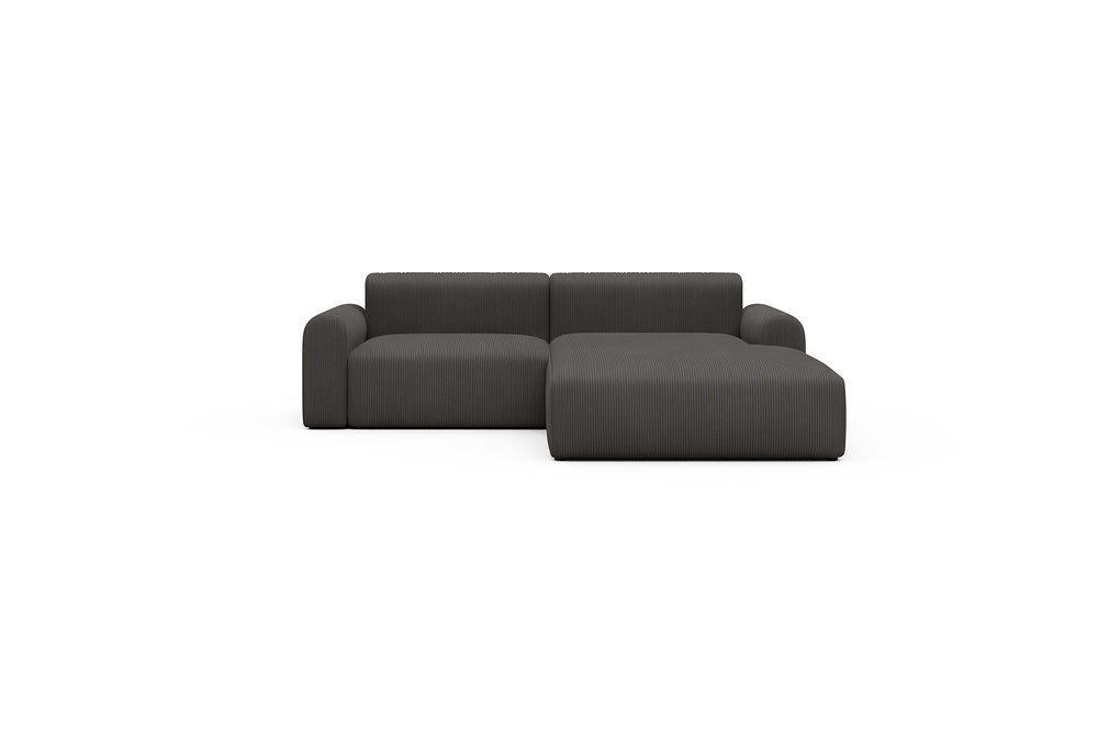 Rund Casual Modular Sofa - Configurations 1 - D2L - 240 x 188 cm - 1,5 Seater + Chaise - 597 Corduroy Charcoal
