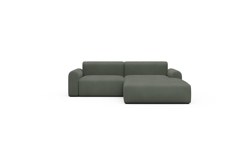 Rund Casual Modular Sofa - Configurations 1 - D2L - 240 x 188 cm - 1,5 Seater + Chaise - 598 Corduroy Sage