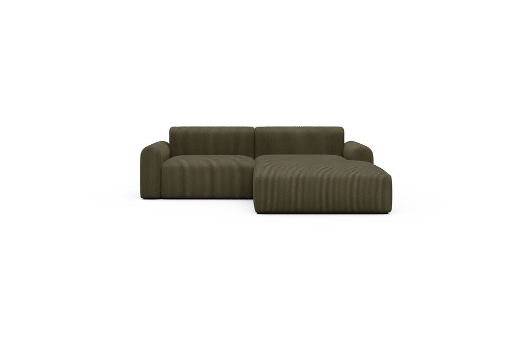 Rund Casual Modular Sofa - Configurations 1 - D2L - 240 x 188 cm - 1,5 Seater + Chaise - 599 Corduroy Olive