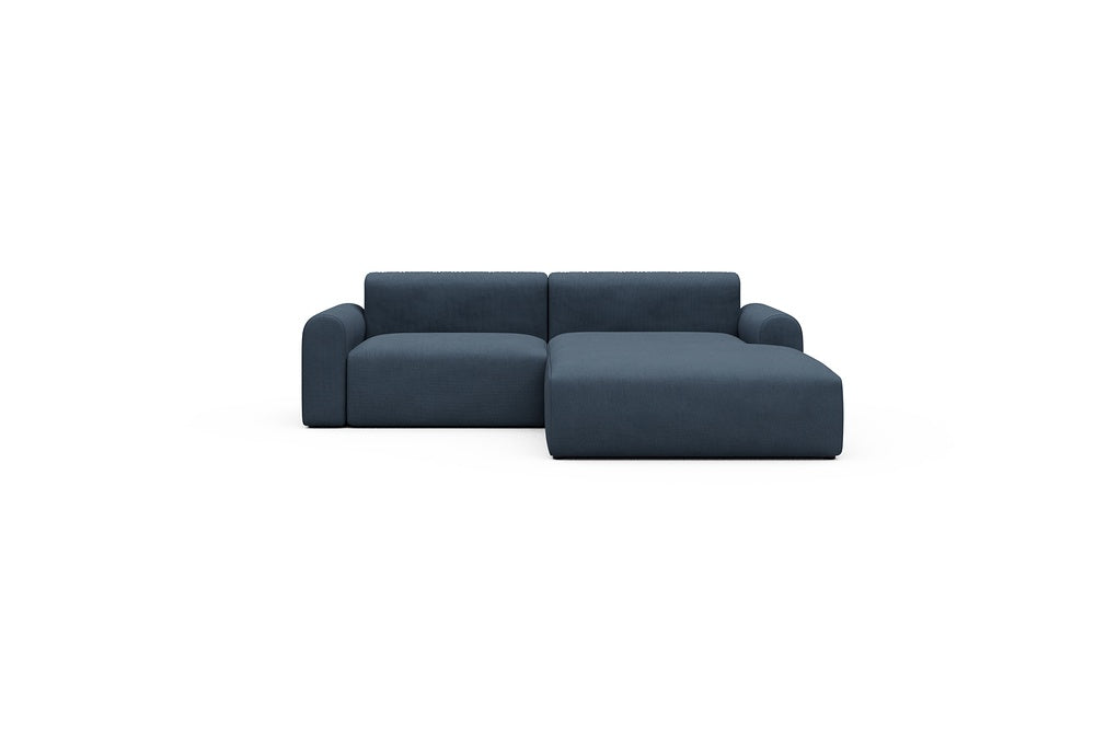 Rund Casual Modular Sofa - Configurations 1 - D2L - 240 x 188 cm - 1,5 Seater + Chaise - 768 Cura Oxford Blue