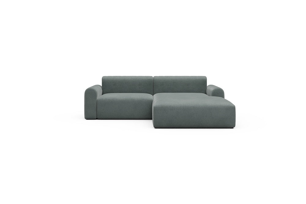 Rund Casual Modular Sofa - Configurations 1 - D2L - 240 x 188 cm - 1,5 Seater + Chaise - 812 Smooth Smooth Silver Grey