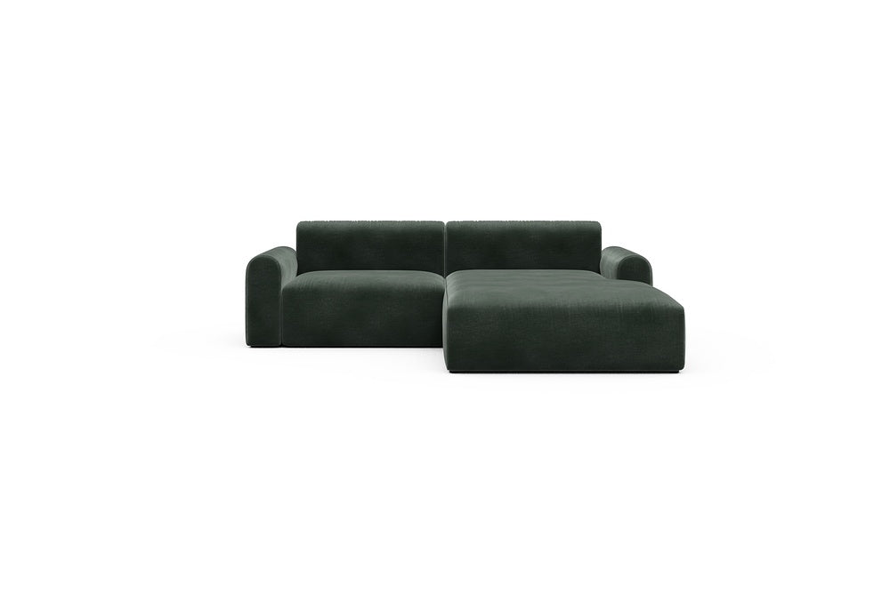 Rund Casual Modular Sofa - Configurations 1 - D2L - 240 x 188 cm - 1,5 Seater + Chaise - 814 Smooth Laural Green